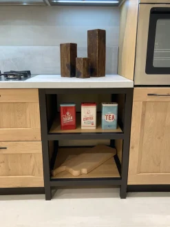 Cucina industriale rovere chiaro lineare Asia in Offerta Outlet^Arredo3 Discount