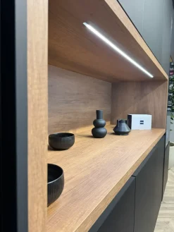 Cucina Infinity design antracite con isola scontata 45%^Stosa New