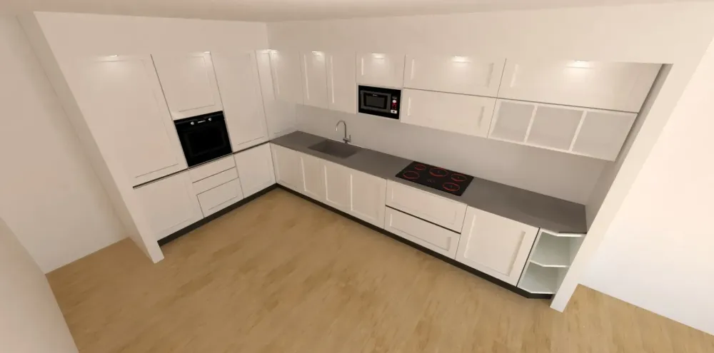 Arredo3 Cucina inglese ad angolo Meg a prezzo ribassato- Cucine Ad Angolo