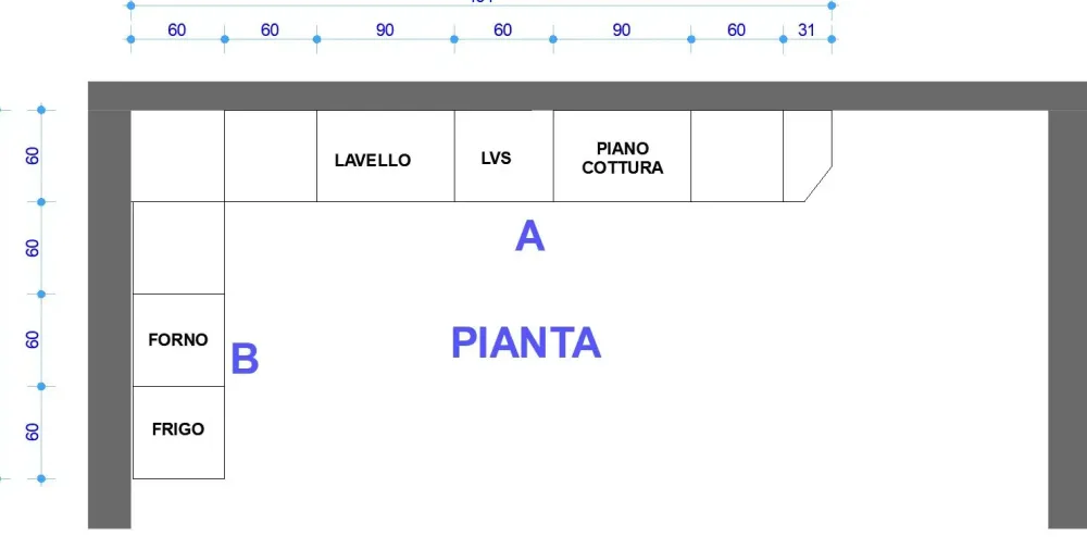 Arredo3 Cucina inglese ad angolo Meg a prezzo ribassato- Cucine Ad Angolo