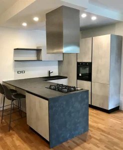 Cucina Ingrosso cucine moderne icm07 moderna grigio con penisola^Primopiano Cucine Discount