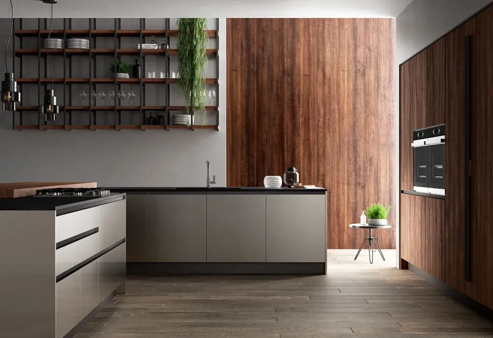 Online Cucina Kaly industriale grigio con penisola scontata 37% Cucine Con Penisola