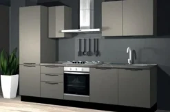 Cucina lineare in hpl grigio Marilin a prezzo ribassato^Aran Best