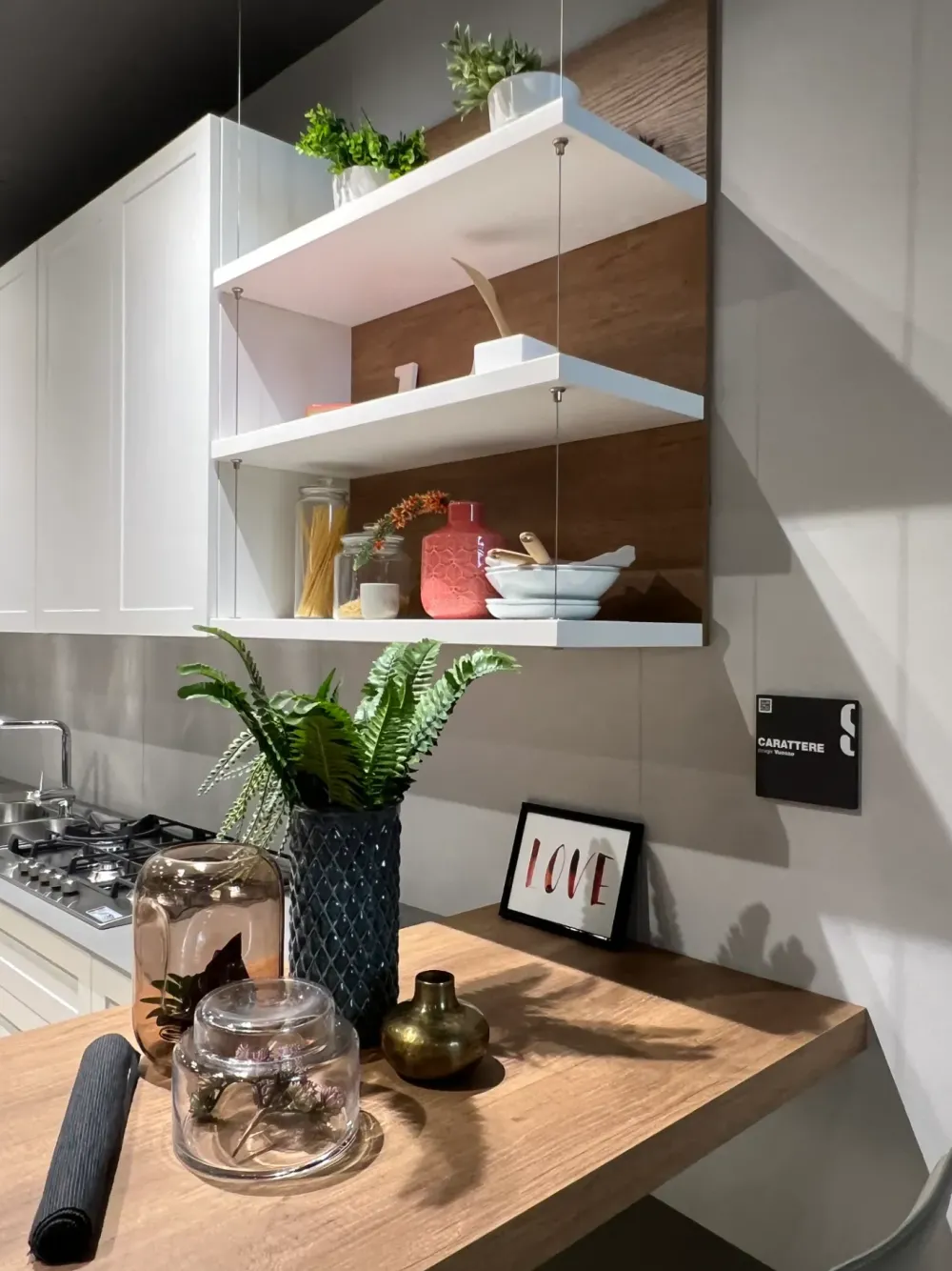 Clearance Cucina lineare in laccata opaco bianca Carattere a prezzo scontato Cucine Lineari|Cucine Moderne