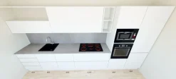 Astra Cucina lineare in laccato opaco bianca Line a prezzo ribassato- Cucine Lineari|Cucine Moderne