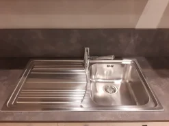 Cucina lineare in laminato materico altri colori Modula over a prezzo scontato^Febal Outlet