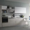 Artigianale Cucina lineare in laminato materico rovere chiaro Easy  a prezzo scontato- Cucine Lineari|Cucine Moderne