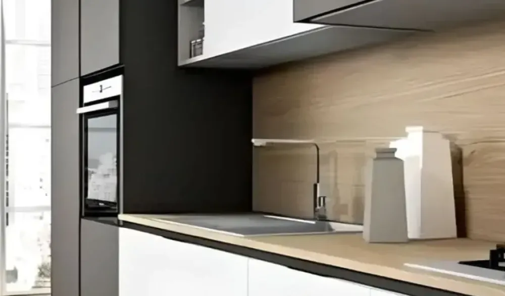 Outlet Cucina lineare in laminato opaco a prezzo scontato 30% Cucine Lineari|Cucine Design