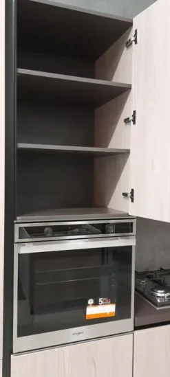 Giannei Cucina lineare in laminato materico a prezzo ribassato 50%- Cucine Lineari|Cucine Moderne