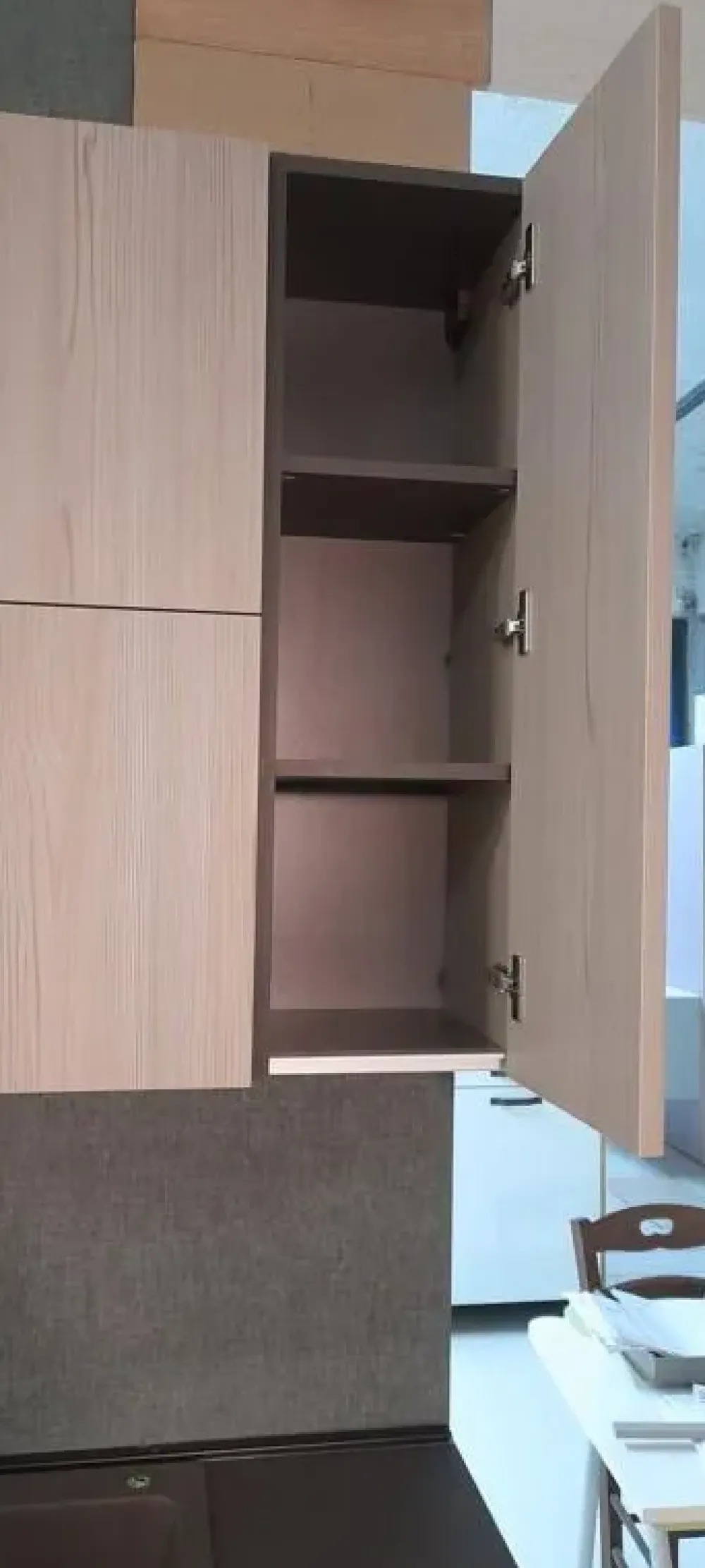 Giannei Cucina lineare in laminato materico a prezzo ribassato 50%- Cucine Lineari|Cucine Moderne