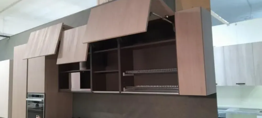 Giannei Cucina lineare in laminato materico a prezzo ribassato 50%- Cucine Lineari|Cucine Moderne