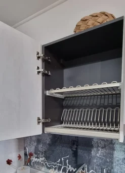 Cucina lineare in laminato materico altri colori Infinity maniglia grip a prezzo ribassato^Stosa New