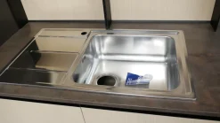 New Cucina lineare in laminato materico grigia Cucina modello ginevra ciao cucina a prezzo ribassato Cucine Lineari|Cucine Design