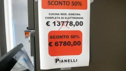 New Cucina lineare in laminato materico grigia Cucina modello ginevra ciao cucina a prezzo ribassato Cucine Lineari|Cucine Design