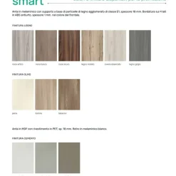 Cucina lineare in laminato materico a prezzo scontato 50%^Artigianale Clearance