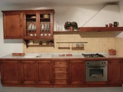 Cucina lineare in legno a prezzo scontato 40%^Artigianale