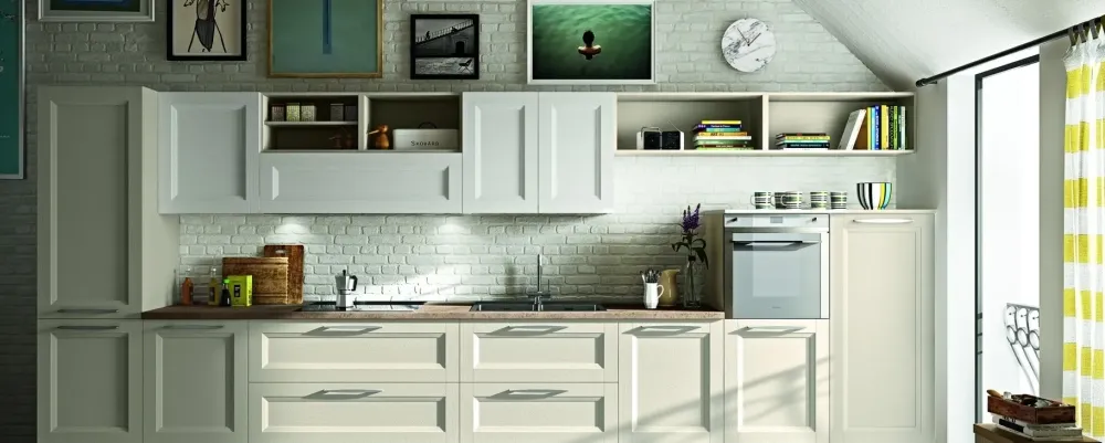 Essebi Cucina lineare in legno a prezzo scontato 33%- Cucine Lineari