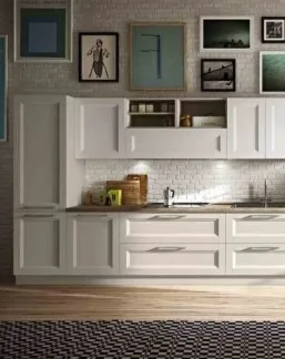 Essebi Cucina lineare in legno a prezzo scontato 33%- Cucine Lineari