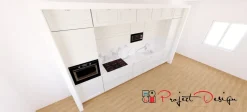 Cucina lineare in legno bianca Ego a prezzo scontato^Astra Online