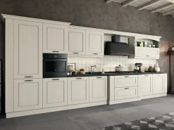 Arredo3 Cucina lineare in legno bianca Asolo a prezzo ribassato- Cucine Lineari