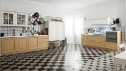 Hot Cucina lineare in legno modello Pavese 01 ad un prezzo riservato Cucine Lineari