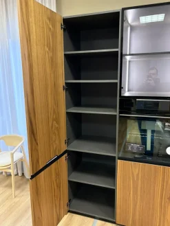 Cubodesign Cucina lineare in legno noce Menta a prezzo ribassato- Cucine Lineari|Cucine Moderne