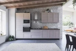 Online Cucina lineare in legno tortora Elsa a prezzo scontato Cucine Lineari|Cucine Moderne