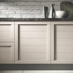 Online Cucina lineare in legno tortora Elsa a prezzo scontato Cucine Lineari|Cucine Moderne