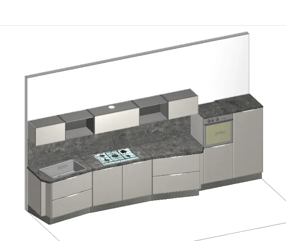 Hot Cucina lineare in nobilitato grigio Paragon a prezzo ribassato Cucine Lineari|Cucine Moderne