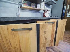 Cucina lineare industriale rovere chiaro Cucina industrial wave legno offerta  a soli 3590€^Collezione esclusiva Clearance