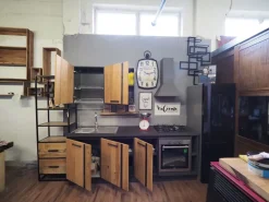 Cucina lineare industriale rovere chiaro Cucina industrial wave legno offerta  a soli 3590€^Collezione esclusiva Clearance