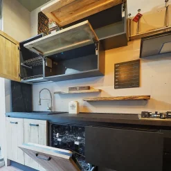 Cucina lineare industriale rovere chiaro Cuicna industrial jupiter moderna   a soli 4990€^Collezione esclusiva New