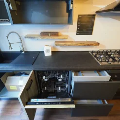 Cucina lineare industriale rovere chiaro Cuicna industrial jupiter moderna   a soli 4990€^Collezione esclusiva New