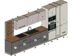 Stosa Cucina lineare moderna altri colori Young a soli 8861 Euro- Cucine Lineari|Cucine Moderne