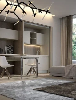 Cucina lineare moderna bianca Monoblocco Cucine Lineari|Cucine Moderne