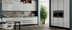 Online Cucina lineare moderna bianca Domino a soli 8250 Euro Cucine Lineari|Cucine Moderne