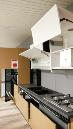 Cucina lineare moderna grigia Pop^Mobilturi Best