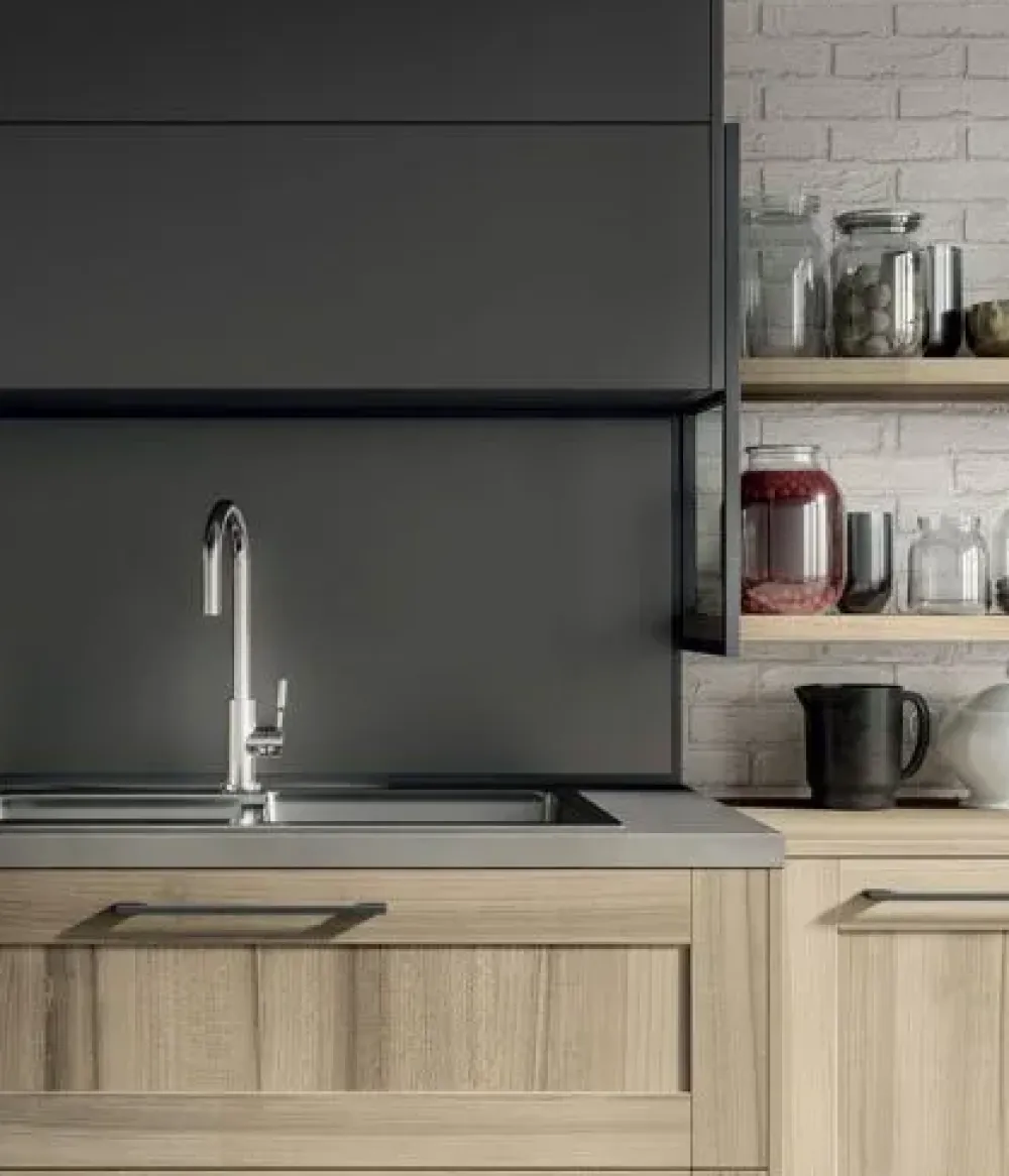 Cucina lineare moderna grigia Cleo 1^Arredo3 Sale