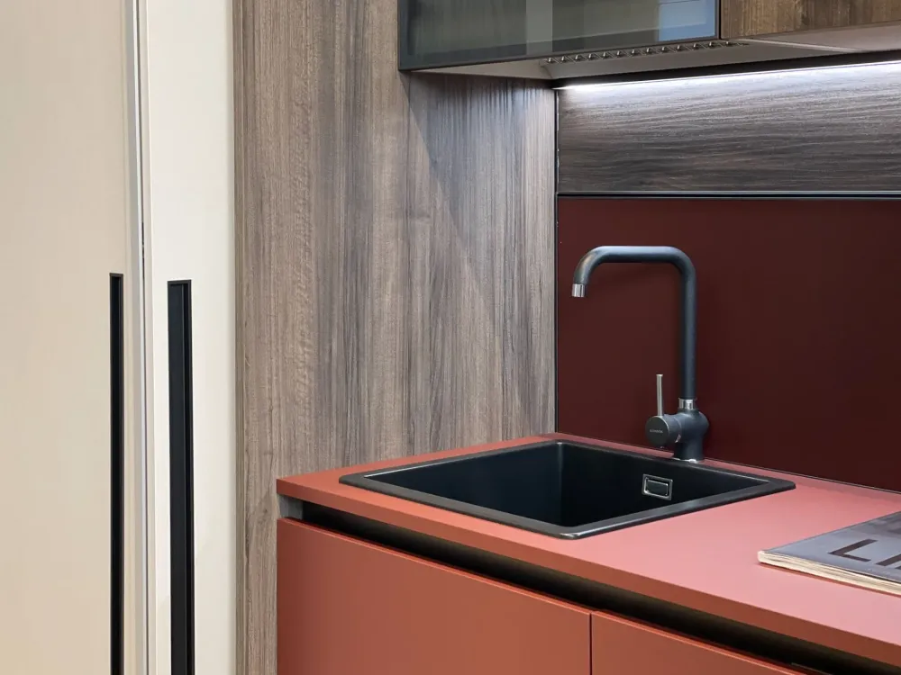 Scavolini Cucina lineare moderna rossa Boxlife- Cucine Lineari|Cucine Moderne