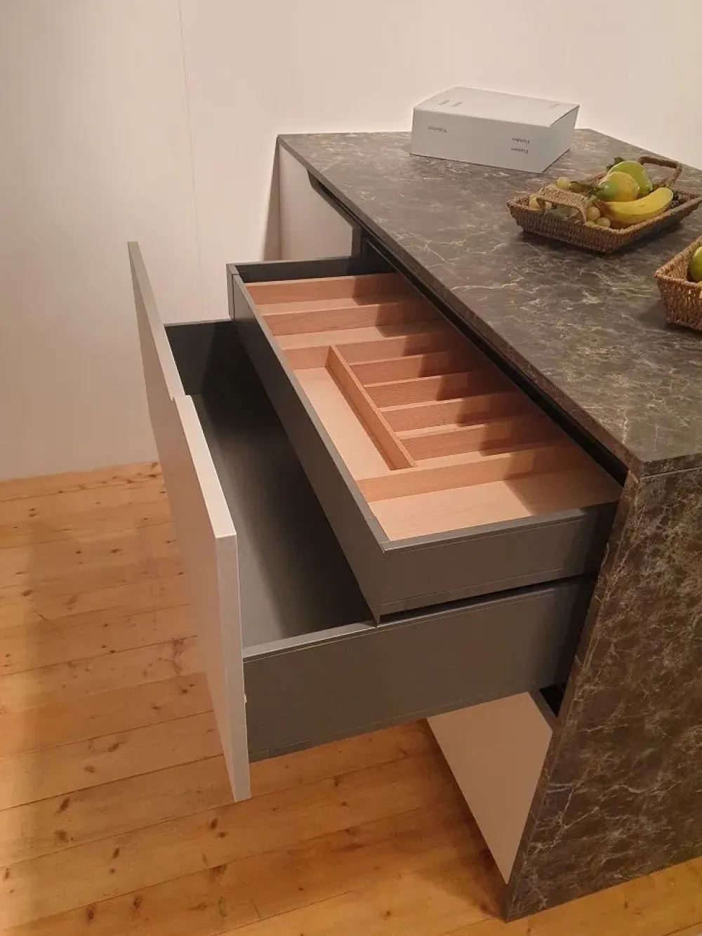 Dibiesse Cucina lineare moderna tortora Spring lesmo- Cucine Lineari|Cucine Moderne