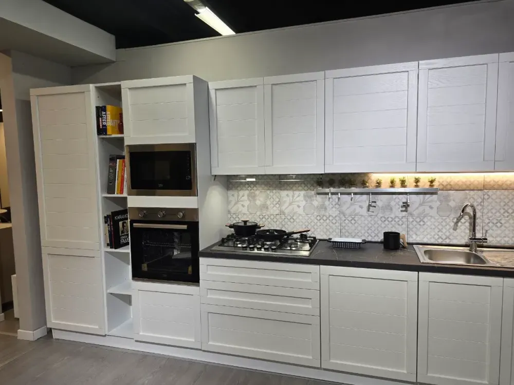 CUCINA lineare Elsa total white SCONTATA 52%^Net Cucine Hot