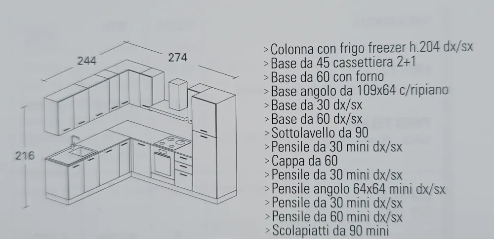 New Cucina Loft angolo ad angolo con uno sconto imperdibile Cucine Ad Angolo|Cucine Moderne