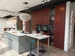 Veneta Cucine Cucina Lounge - riflex moderna rossa con isola scontata 51%- Cucine Ad Isola|Cucine Moderne