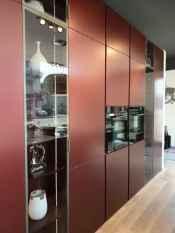 Veneta Cucine Cucina Lounge - riflex moderna rossa con isola scontata 51%- Cucine Ad Isola|Cucine Moderne