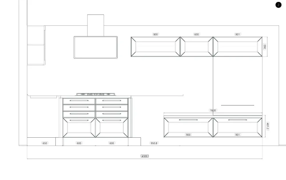 Cucina classica con penisola bianca in legno Claudia^Lube Cucine Online
