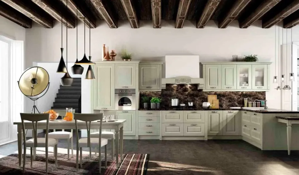 Arredo3 Cucina magnolia classica ad angolo Verona 3 in offerta- Cucine Ad Angolo