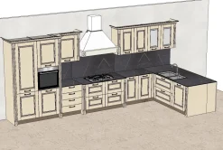 Arredo3 Cucina magnolia classica ad angolo Verona 3 in offerta- Cucine Ad Angolo