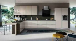 Arredo3 Cucina magnolia moderna con penisola Round 3 a soli 9000 Euro- Cucine Con Penisola|Cucine Moderne