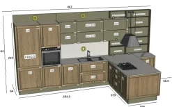 Outlet Cucina Milano 01 con penisola con un ribasso imperdibile Cucine Con Penisola