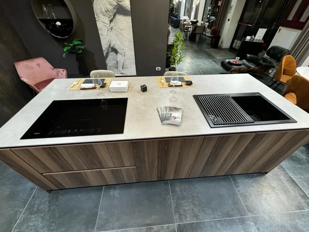 Miton Cucina Menta OFFERTA OUTLET sconto 50%- Cucine Ad Isola|Cucine Design